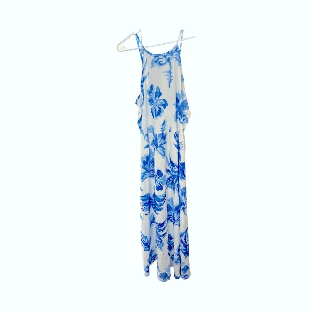 NWT WOMENS MADE WITH HEART FLORAL AND BIRD MAXI DRESS SLEEVELESS SIZE LARGE